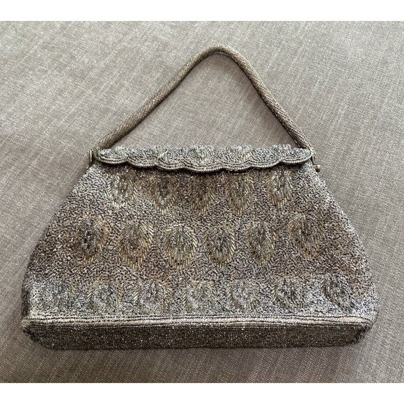 Vtg Beaded Purse Handmade in Hong Kong Evening Bag Wedding Party Prom Clutch - Picture 12 of 16